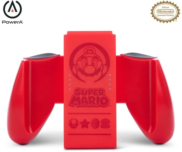 PowerA Joy-Con Comfort Grip för Nintendo Switch - Super Mario röd - Kontroller - Nintendo Switch
