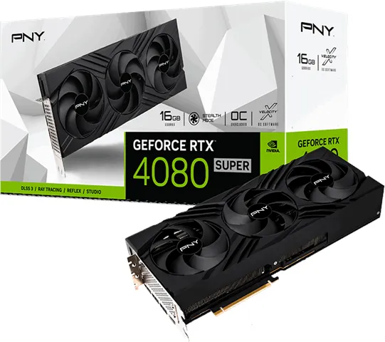 PNY GeForce RTX 4080 SUPER Verto Triple Fan - 16GB GDDR6X RAM - Grafikkort