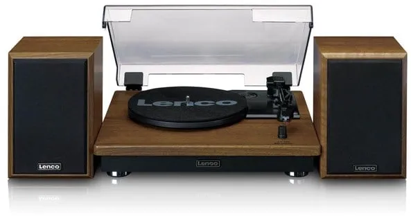 Lenco Turntable with BT and 2 external speakers - Pladespelare Brun